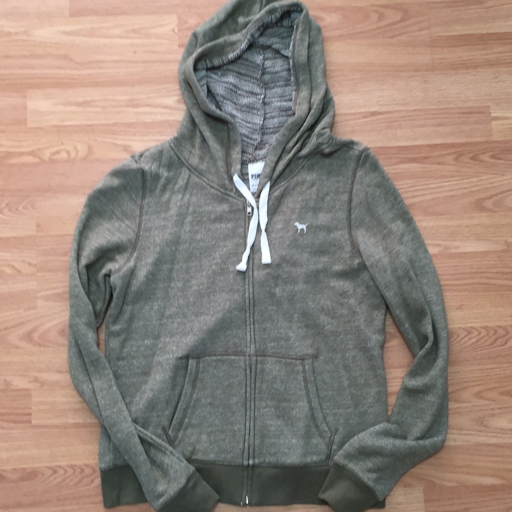 EUC Victoria’s Secret Pink hooded zip jacket